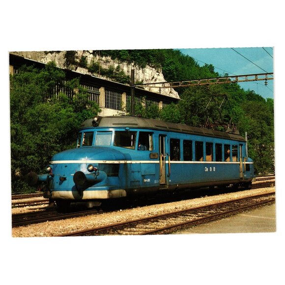 Oensingen Balsthal Bahn RBe 2/4 202 Electric Motor Coach Postcard Switzerland - Picture 1 of 2